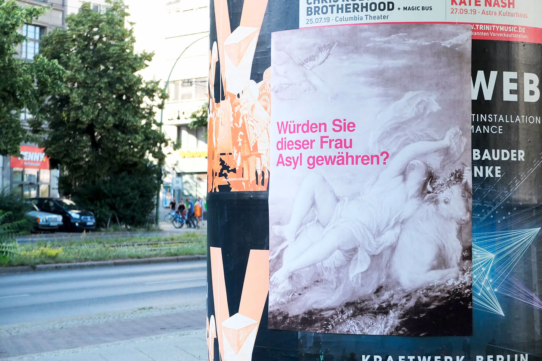 Poster over a painting of Europa