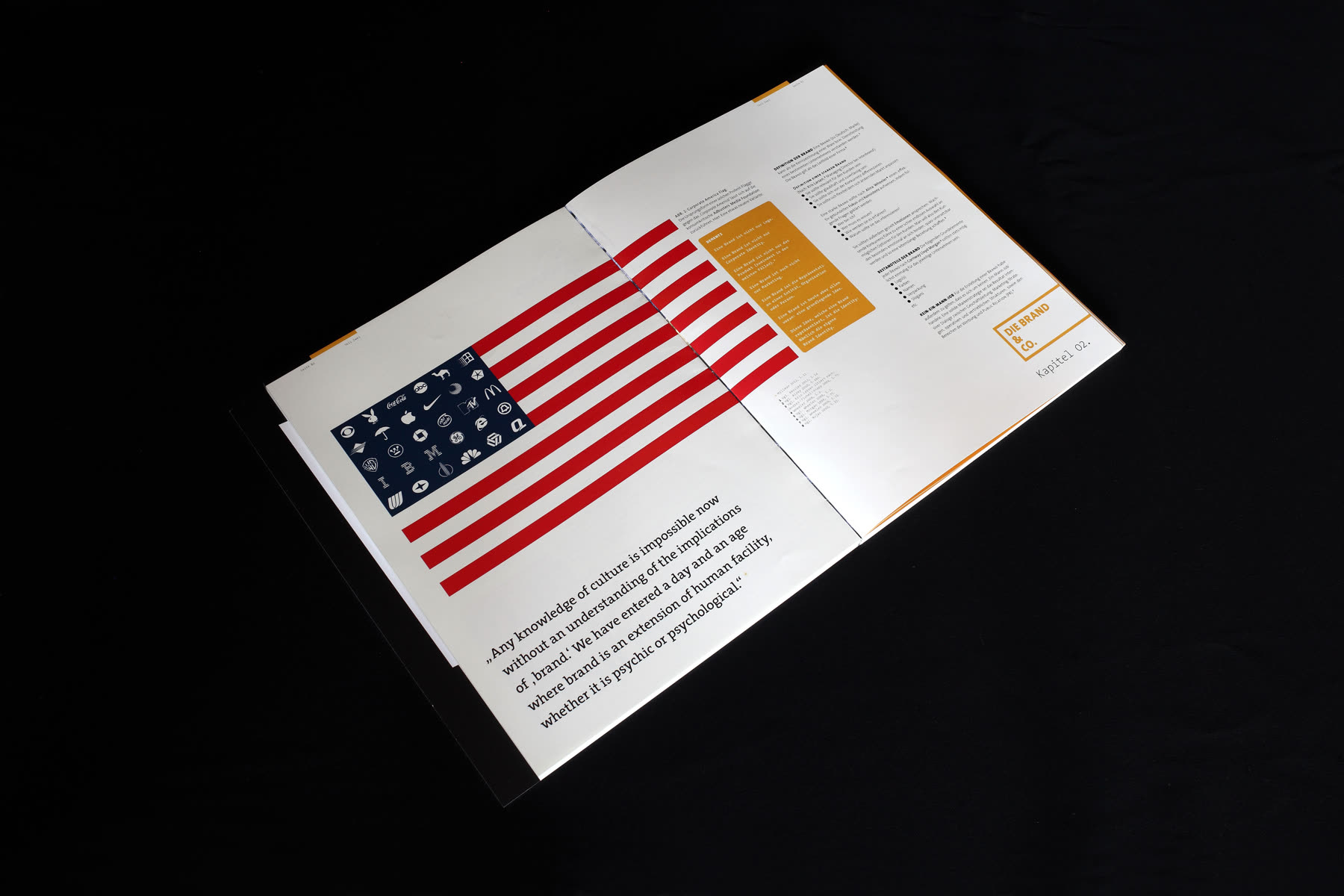 Spread with the American flag